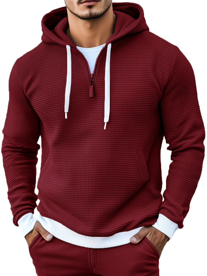 Valtin - Stylish Waffle Long Sleeve Hoodie