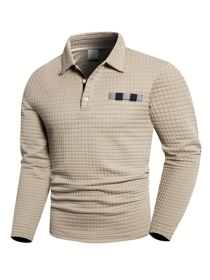 Hughes - Casual Thick Knit Button-Up Shirt