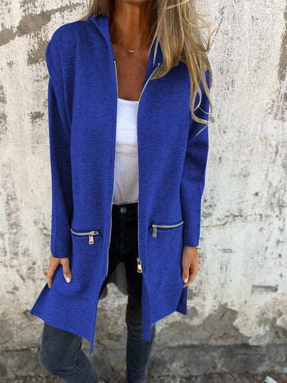 Sampani - Long Sleeve Cardigan With Zip Up