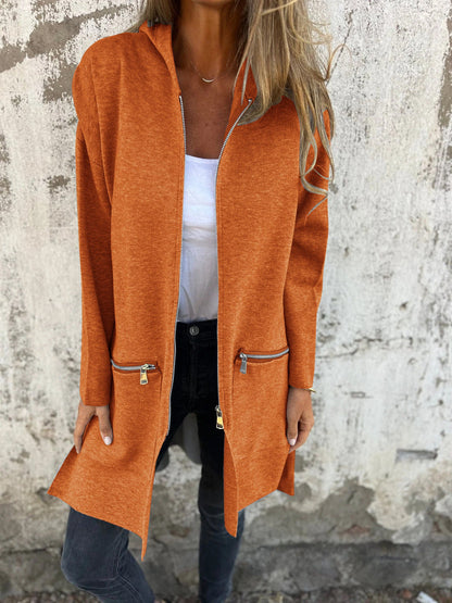Sampani - Long Sleeve Cardigan With Zip Up