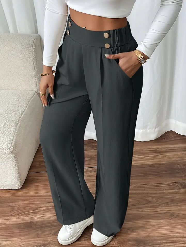 Orvella - Comfortable Wide Leg Pant With Pockets