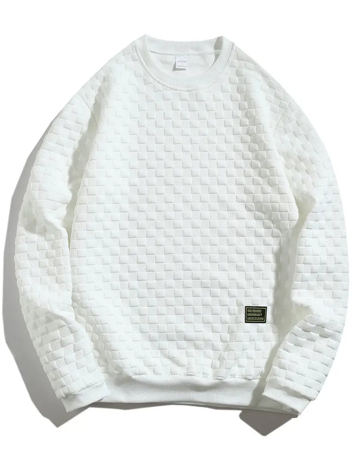 Lister - Casual Long Sleeve Checkered Sweater