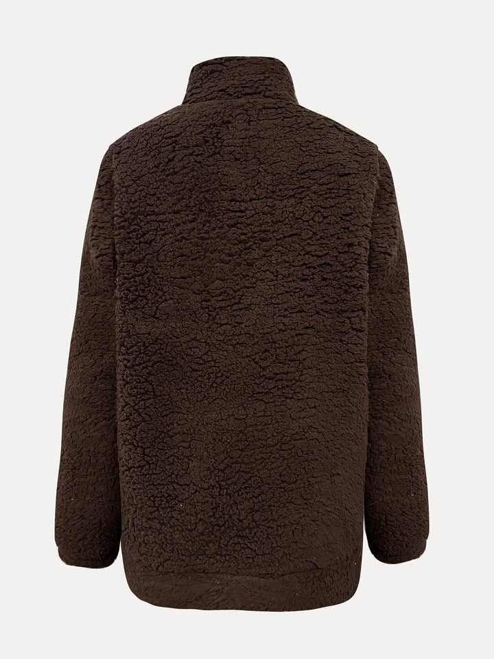 Willemien - Long Sleeve Fleece Zippered Sweatshirt