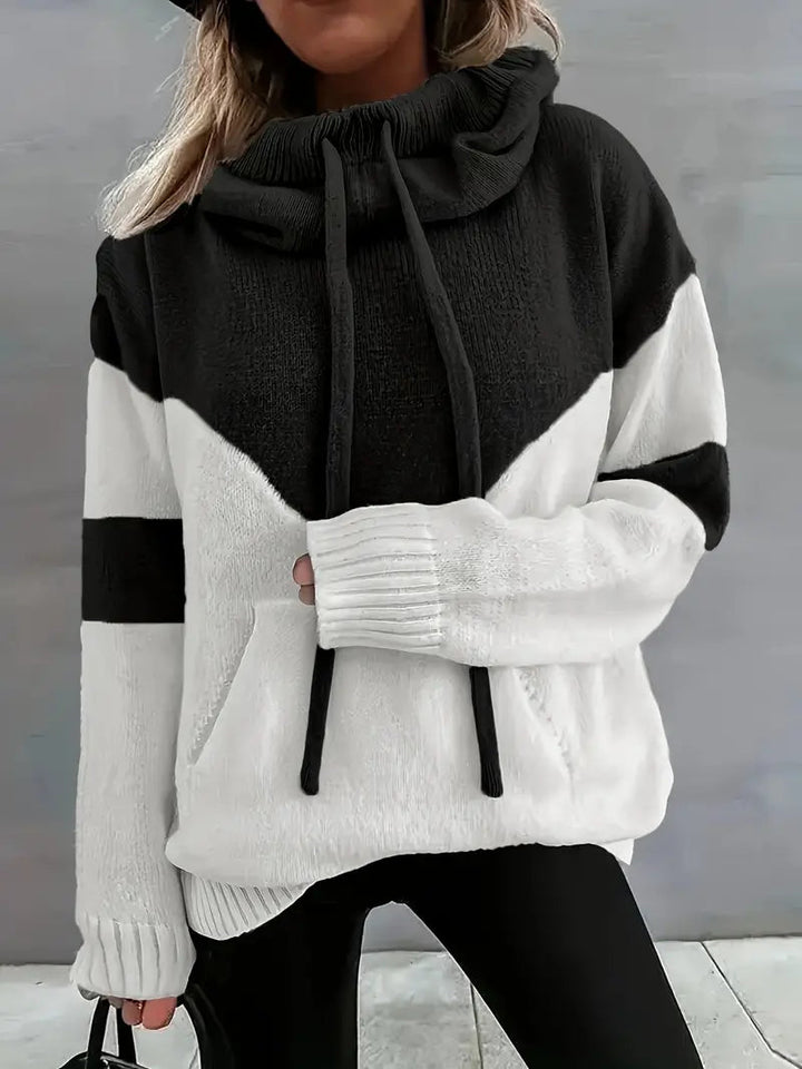 Letitia - Color Block Drawstring Hoodie