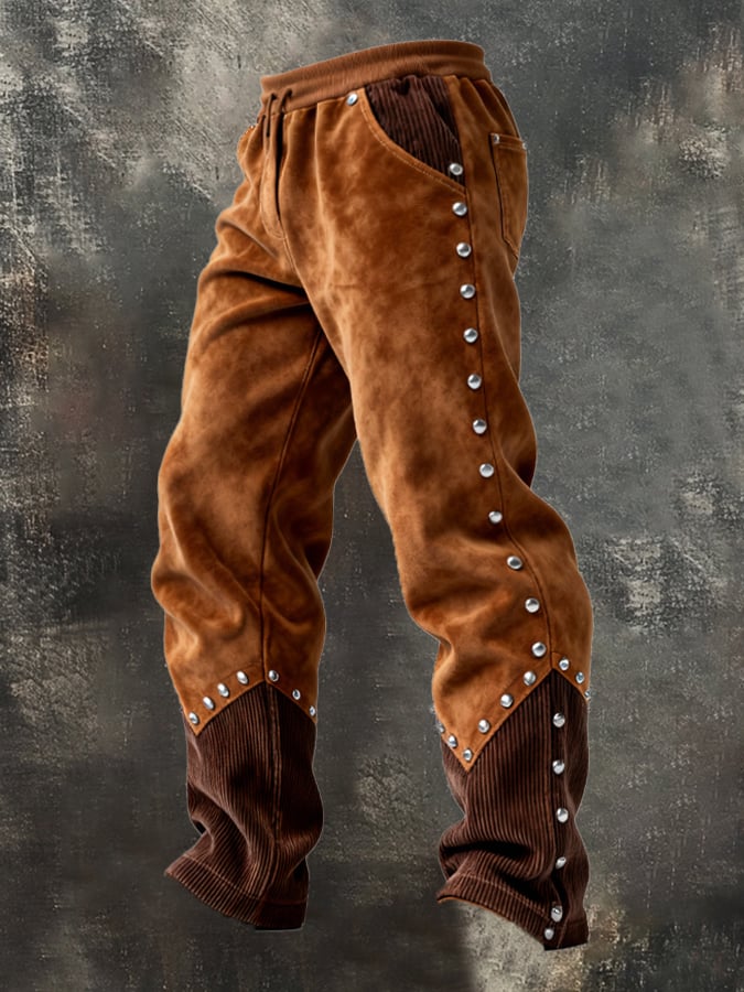 Overton - Vintage Outdoor Adventure Corduroy Stitching Tassel Pant