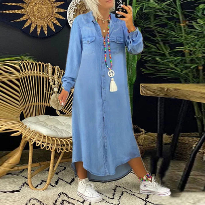 Lilla - Comfortable Shirt Dress In Denim