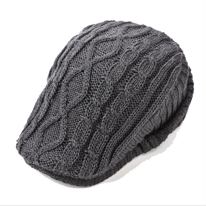 Rubyn - Textured Knit Flat Cap