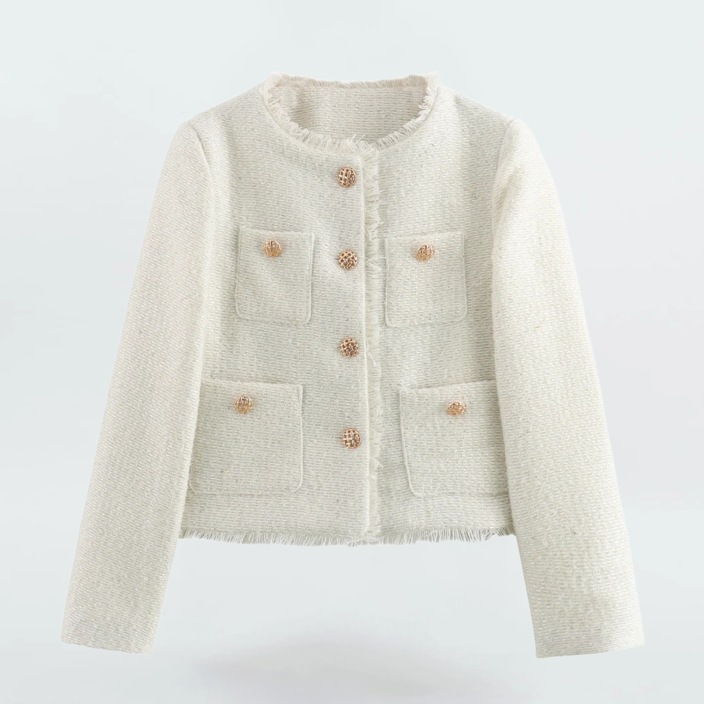Corien - Front Button Outerwear Tops