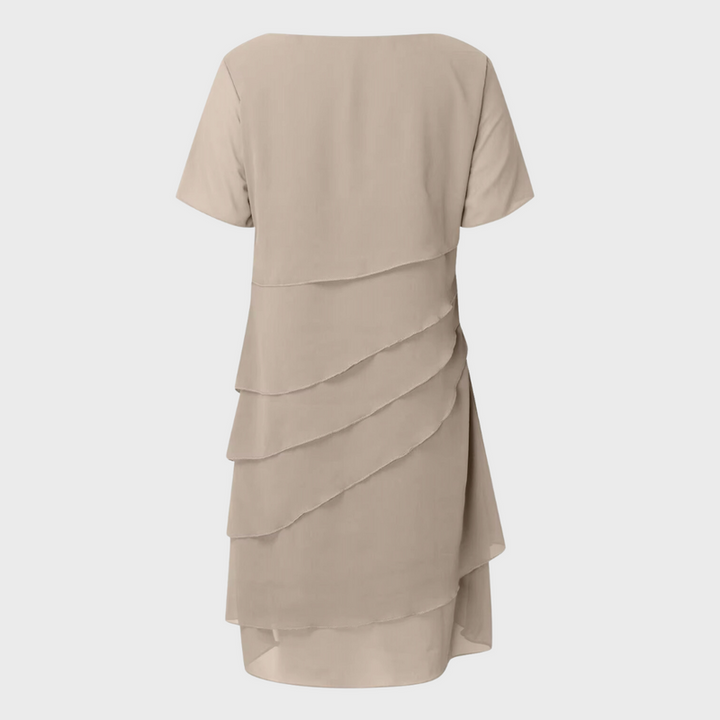 Wenke - Pleated Chiffon Dress