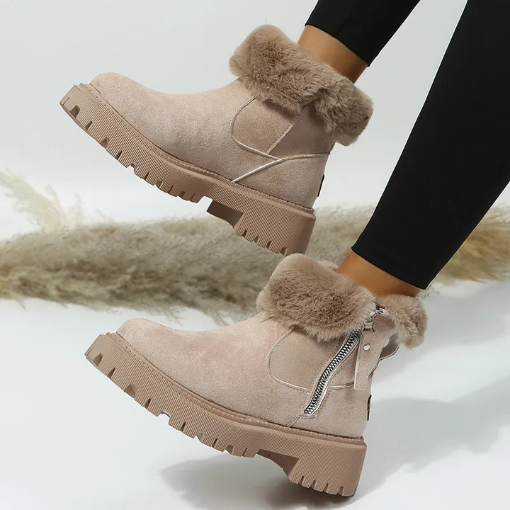 Luisaa - Comfortable Winter Boots With Side Zipper