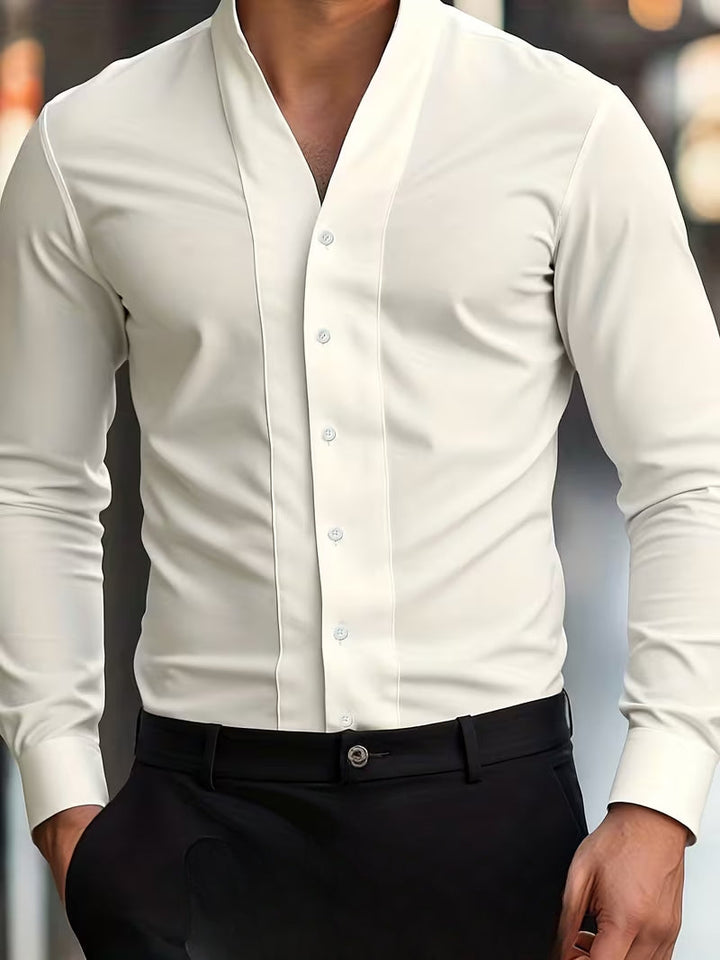 Abnar - Button-Up Long Sleeve Shirt