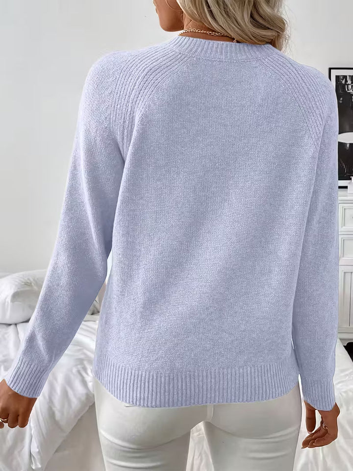 Hilarina - Long Sleeve Knitted Sweater