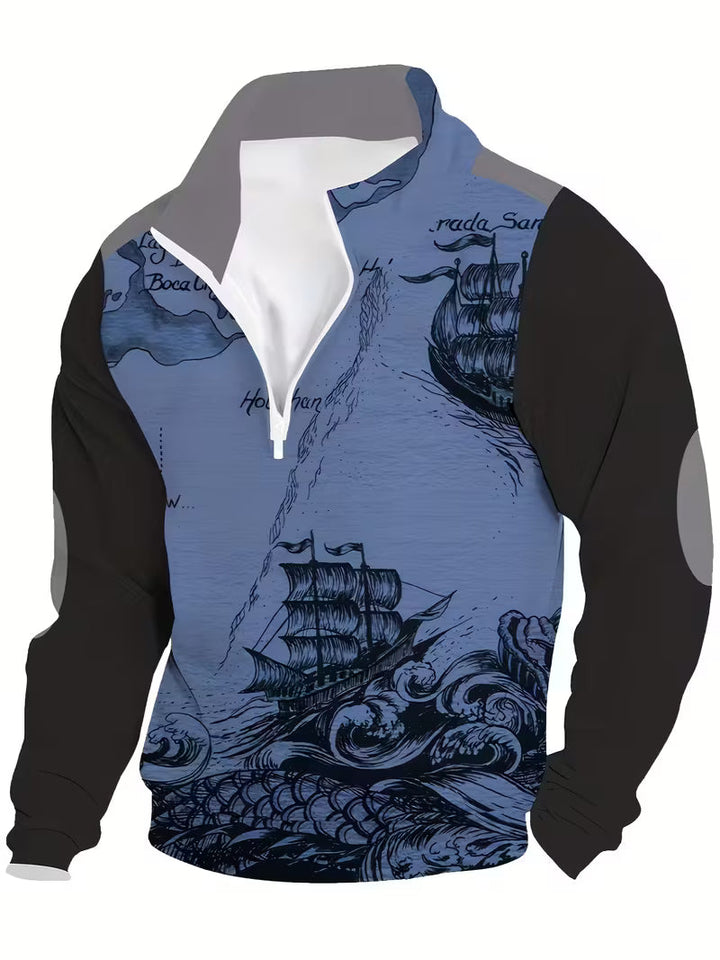 Didier - Vintage Pirate Ship 3D Print Sweatshirt