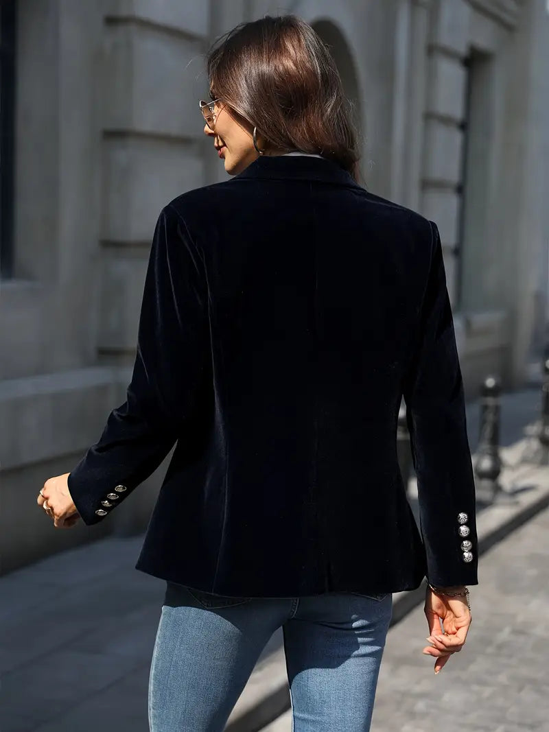 Desiree - Retro Elegant Single Button Blazer
