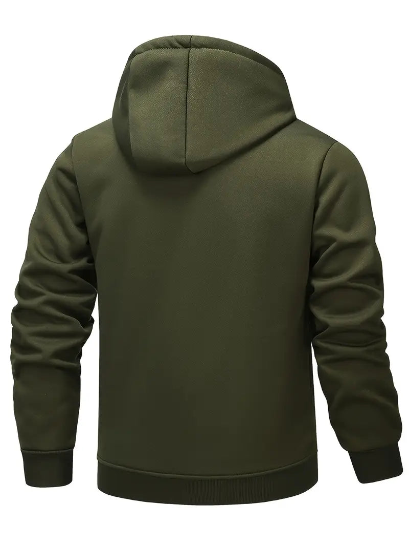 Helge - Casual Long Sleeve Zip-Up Hoodie
