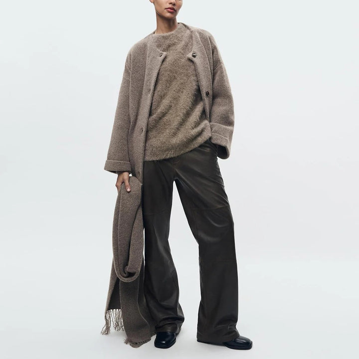 Elske - Knitted Cardigan With Shawl