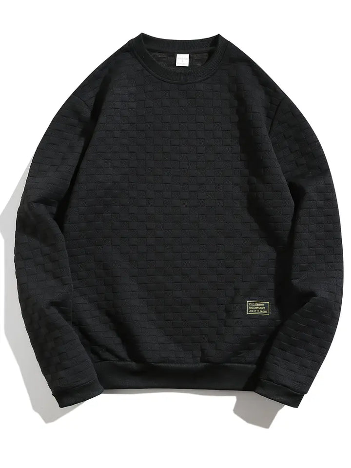 Lister - Casual Long Sleeve Checkered Sweater