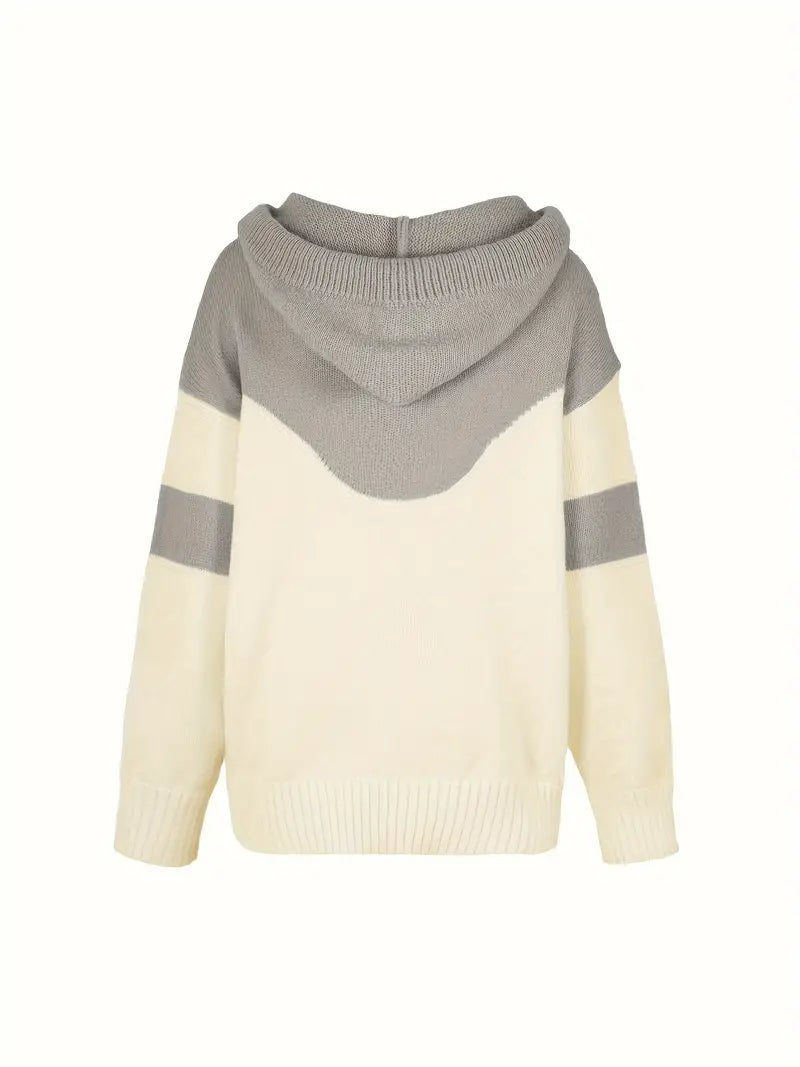 Letitia - Color Block Drawstring Hoodie