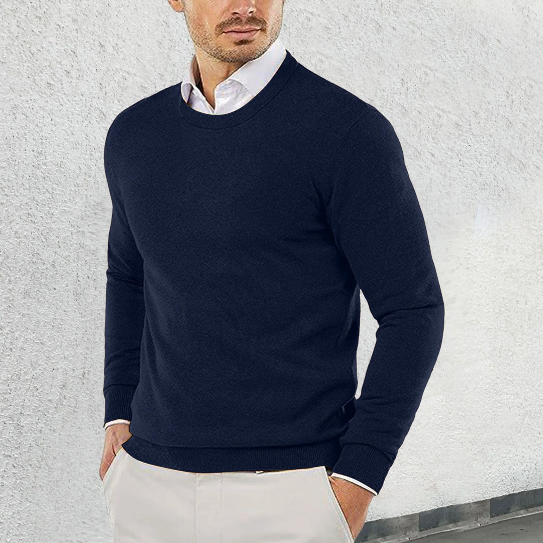 Ronny - Round Neck Cotton Sweater