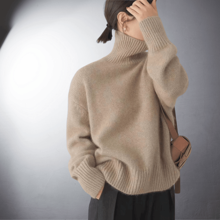 Adalgisa | Roll Neck Sweater In Soft Cashmere