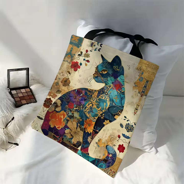 Feline - Large Capacity Cat Print Tote Bag