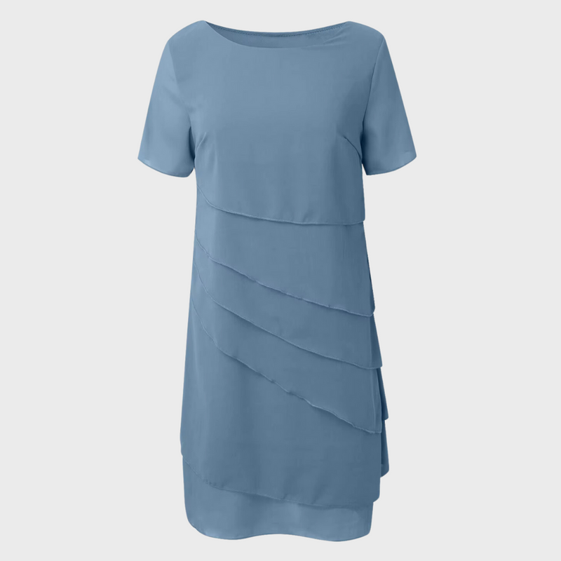 Wenke - Pleated Chiffon Dress