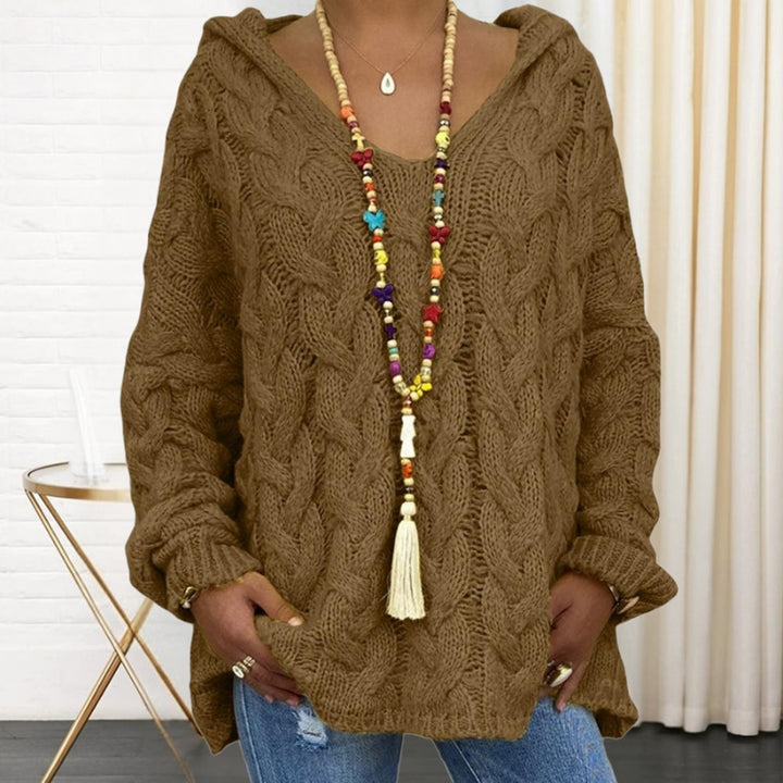 Marisa - Long Sleeves V-Neck Hoodie