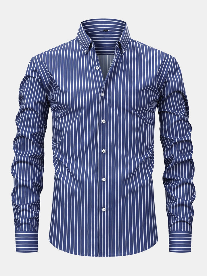 Curtis - Long Sleeved Striped Shirt With Button
