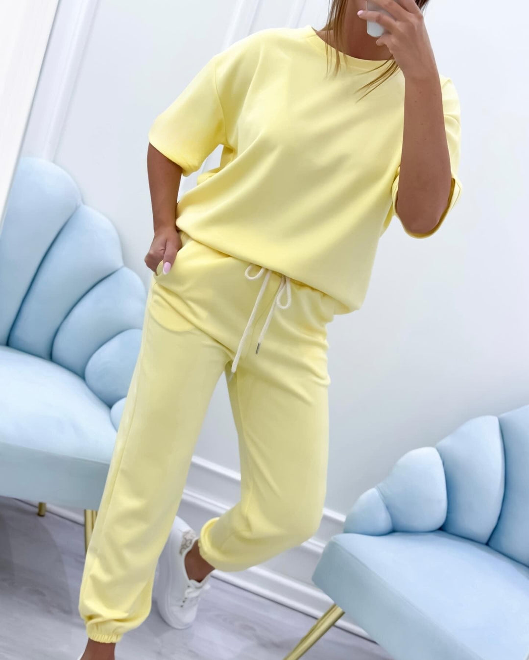 Silvina - Short Sleeve Shirt Two Piece Set