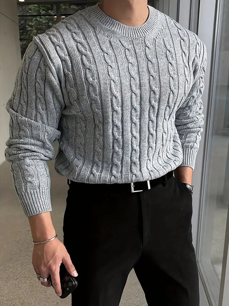 Mergim - Casual knitted Long Sleeve Sweater