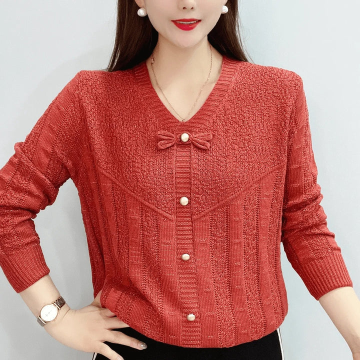 Luana - Simple and Versatile Hollow Knitted Sweater