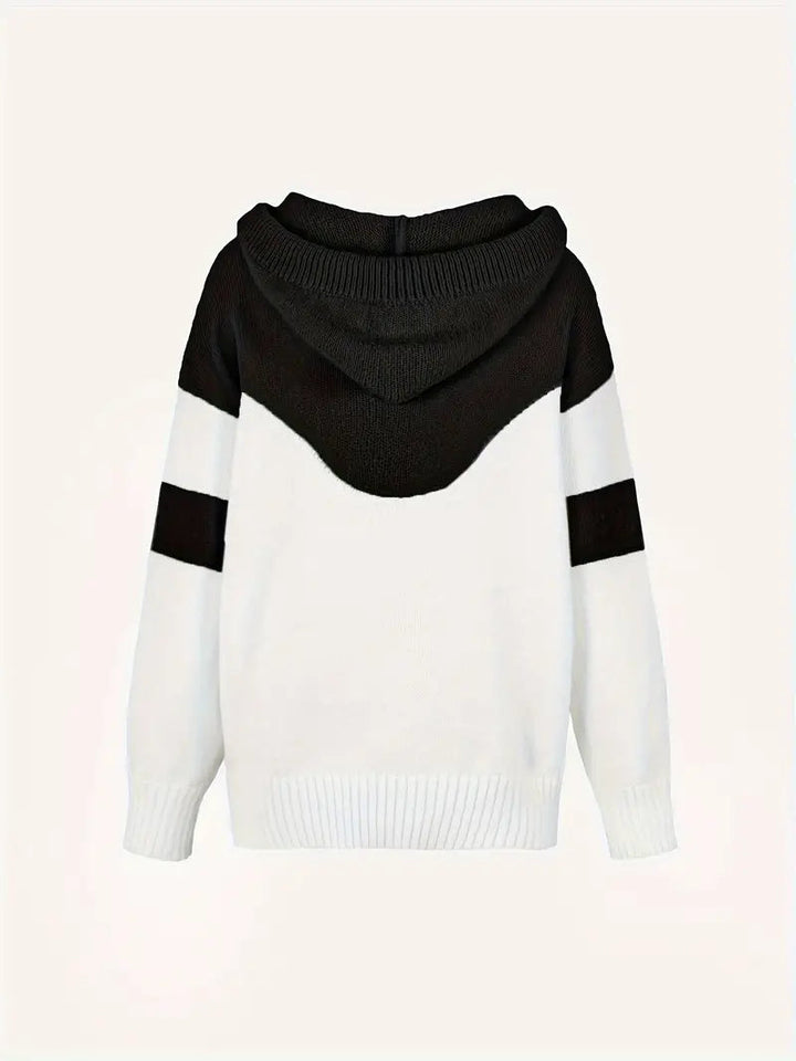 Letitia - Color Block Drawstring Hoodie