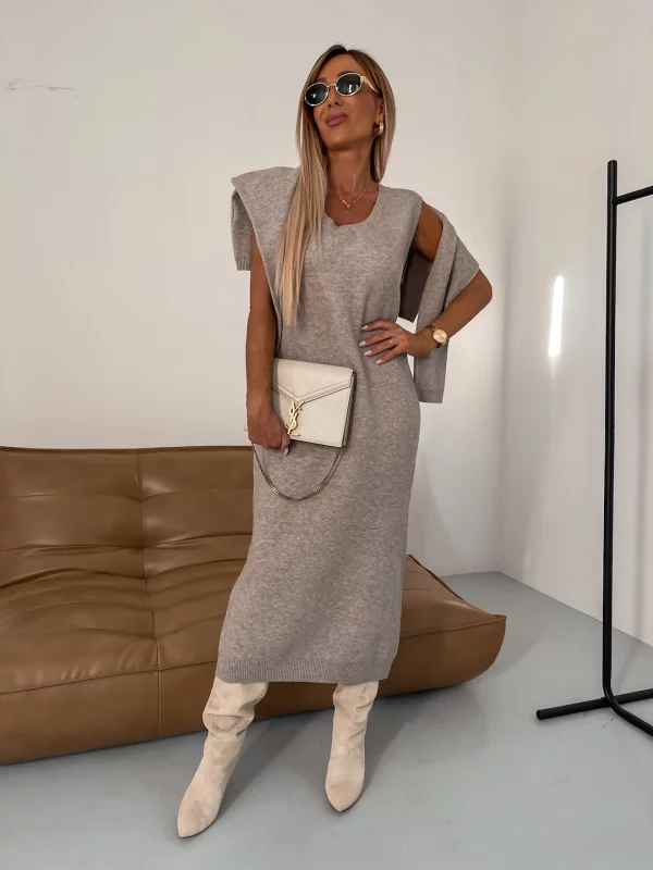 Kathleen - Turtleneck Two-Piece Winter Knitting Set