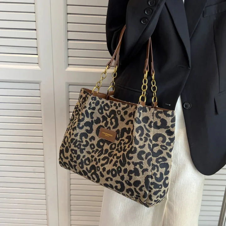 Leonora - Leopard Charm Tote Bag
