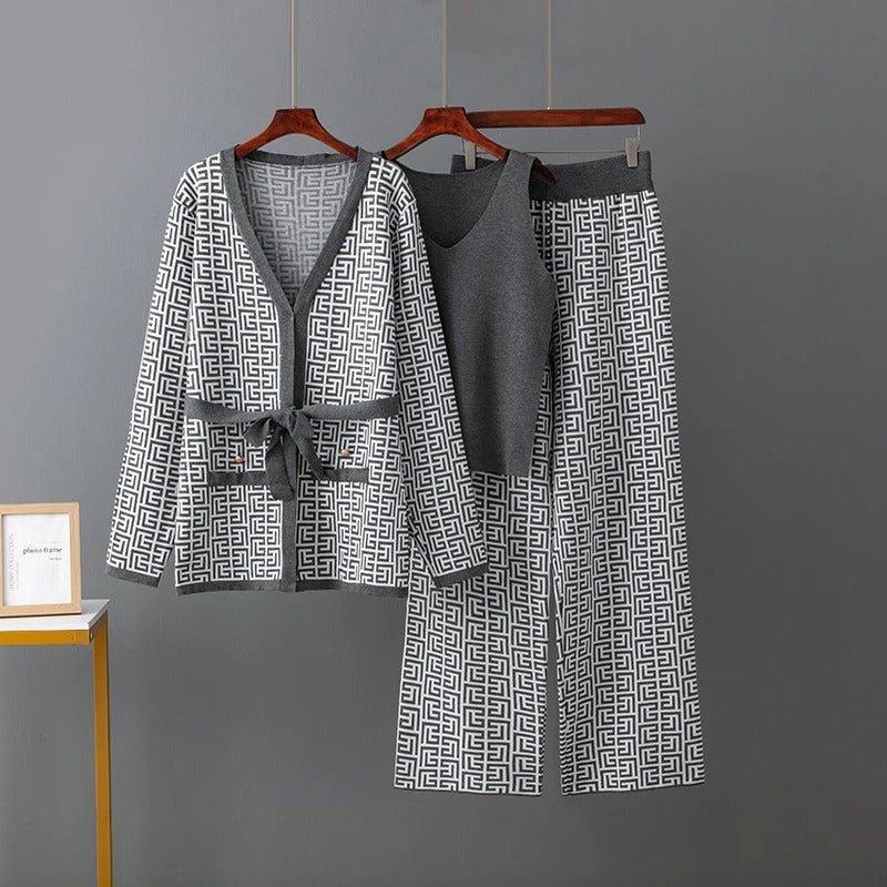 Jill - Three Pieces Sweater Suits