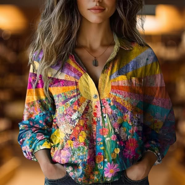 Tineke - Bright Sunflower Blouse