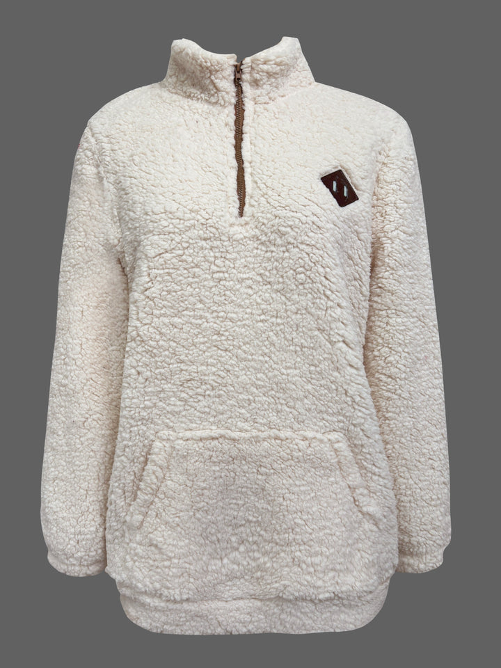 Willemien - Long Sleeve Fleece Zippered Sweatshirt