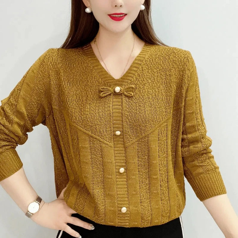 Luana - Simple and Versatile Hollow Knitted Sweater