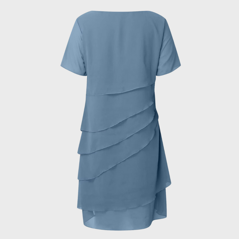 Wenke - Pleated Chiffon Dress