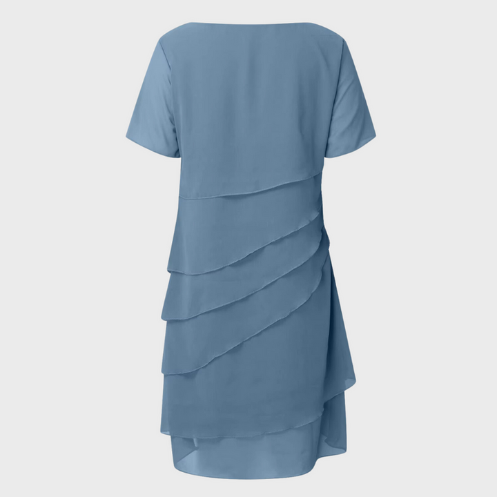 Wenke - Pleated Chiffon Dress
