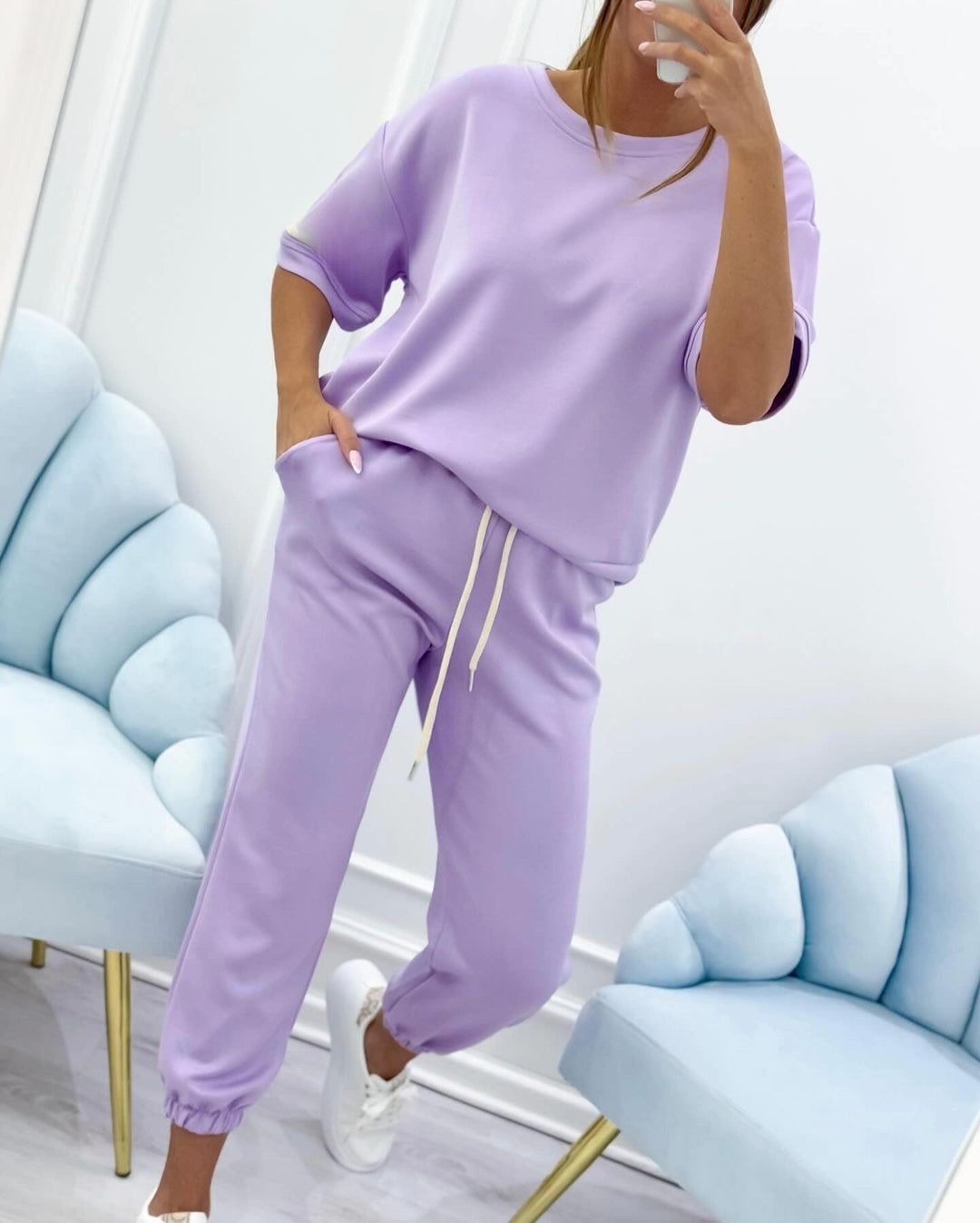 Silvina - Short Sleeve Shirt Two Piece Set