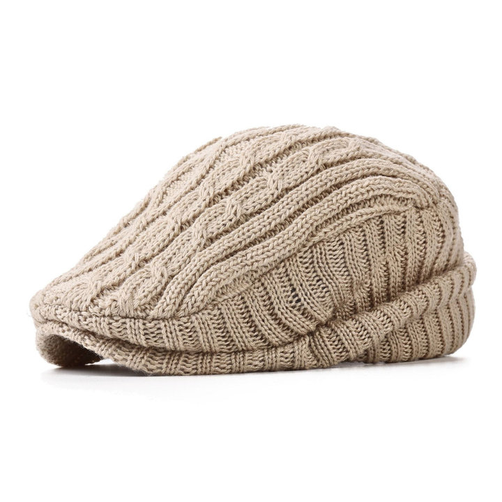 Rubyn - Textured Knit Flat Cap
