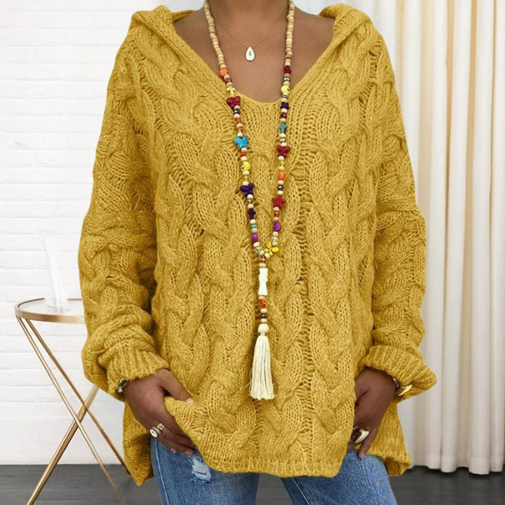 Marisa - Long Sleeves V-Neck Hoodie