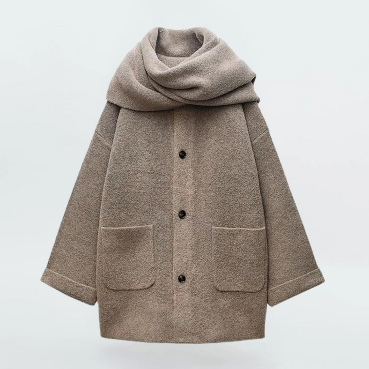 Elske - Knitted Cardigan With Shawl