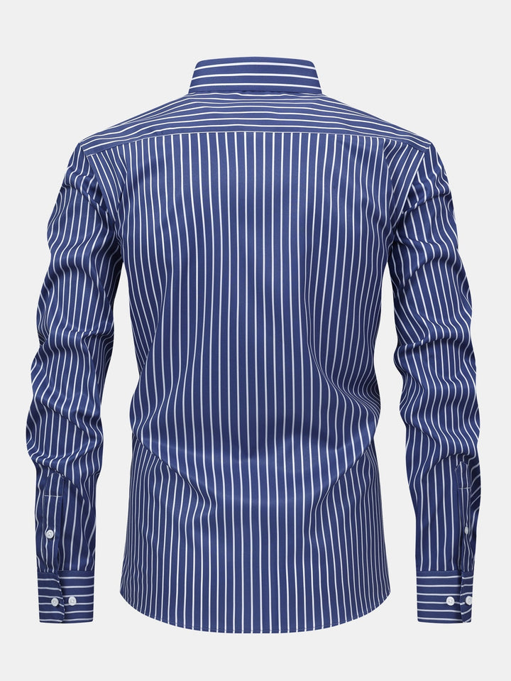 Curtis - Long Sleeved Striped Shirt With Button
