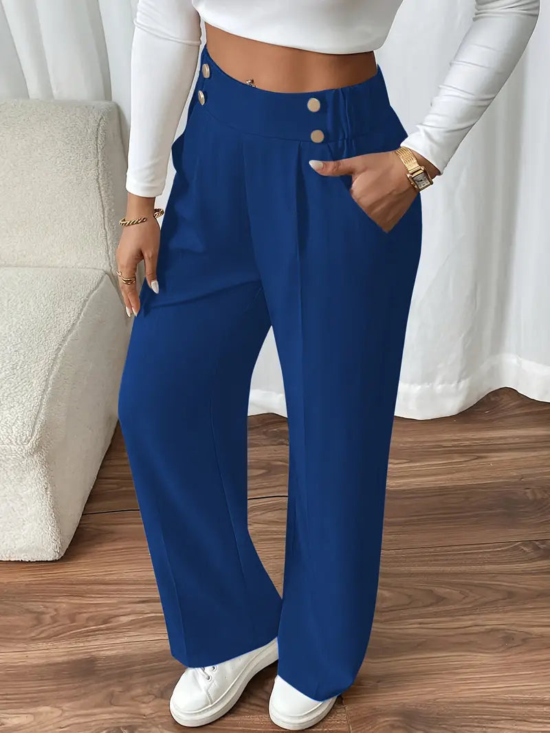 Orvella - Comfortable Wide Leg Pant With Pockets