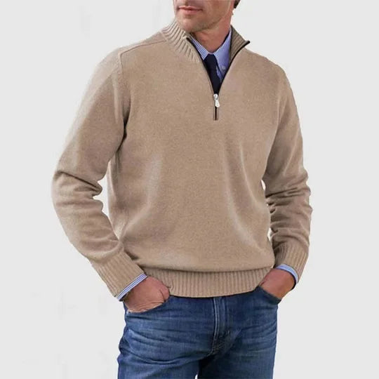 Ben - Fashionable Warm Sweater With Half Zipper