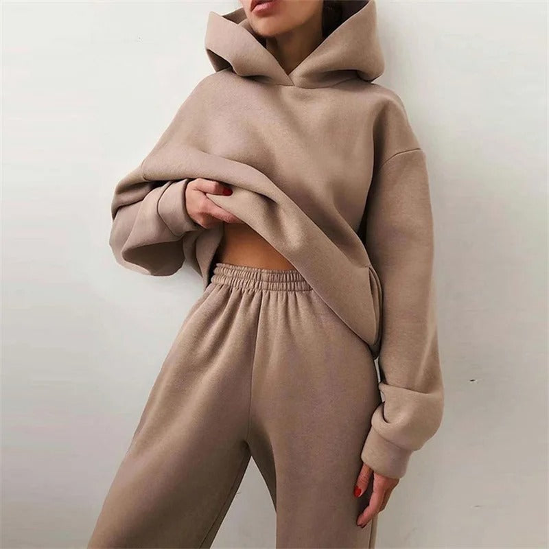 Yoselin - Oversized Warm Hoodie 2 Piece Set
