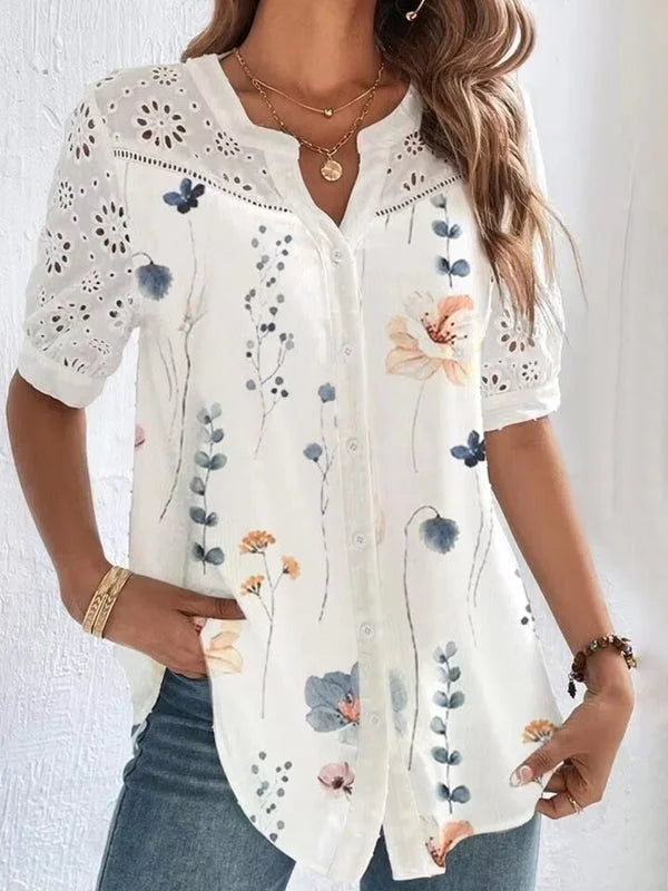Zoila - Elegant Short Sleeve Shirt
