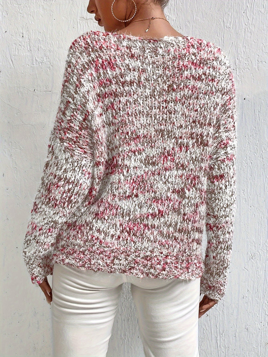 Chryselda - Casual Long Sleeve Knitted Sweater